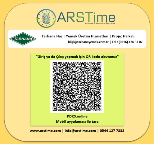 Tarhana Yemek QR Sistem