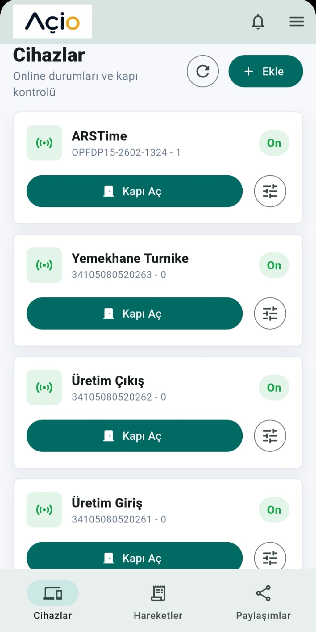 Açio uygulama ekran görüntüsü 1